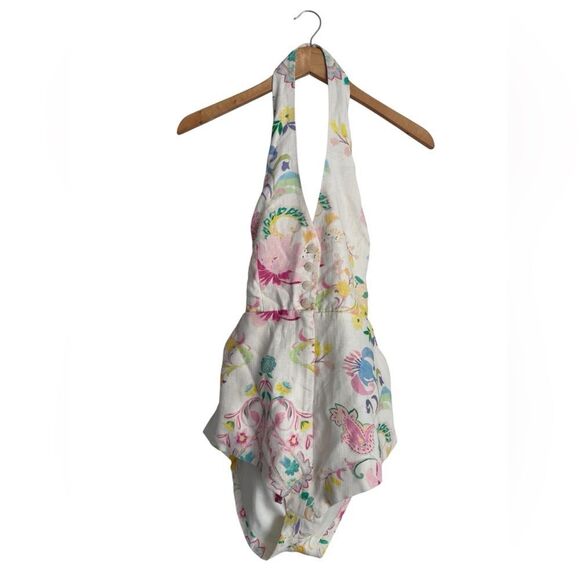 NWT Nasty Gal Floral Halter Romper Multicolor - Picture 3 of 6